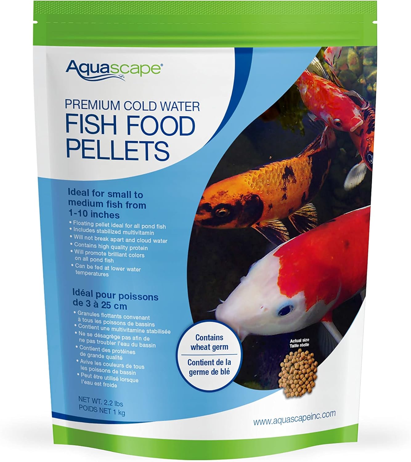 Aquascape Premium Cold Water Fish Food Pellets for Small to Medium Koi & Pond Fish, Small Pellet, 2.25 pounds | 98871 11 71yipUXhmdL. AC SL1500 - supfishing.co.uk
