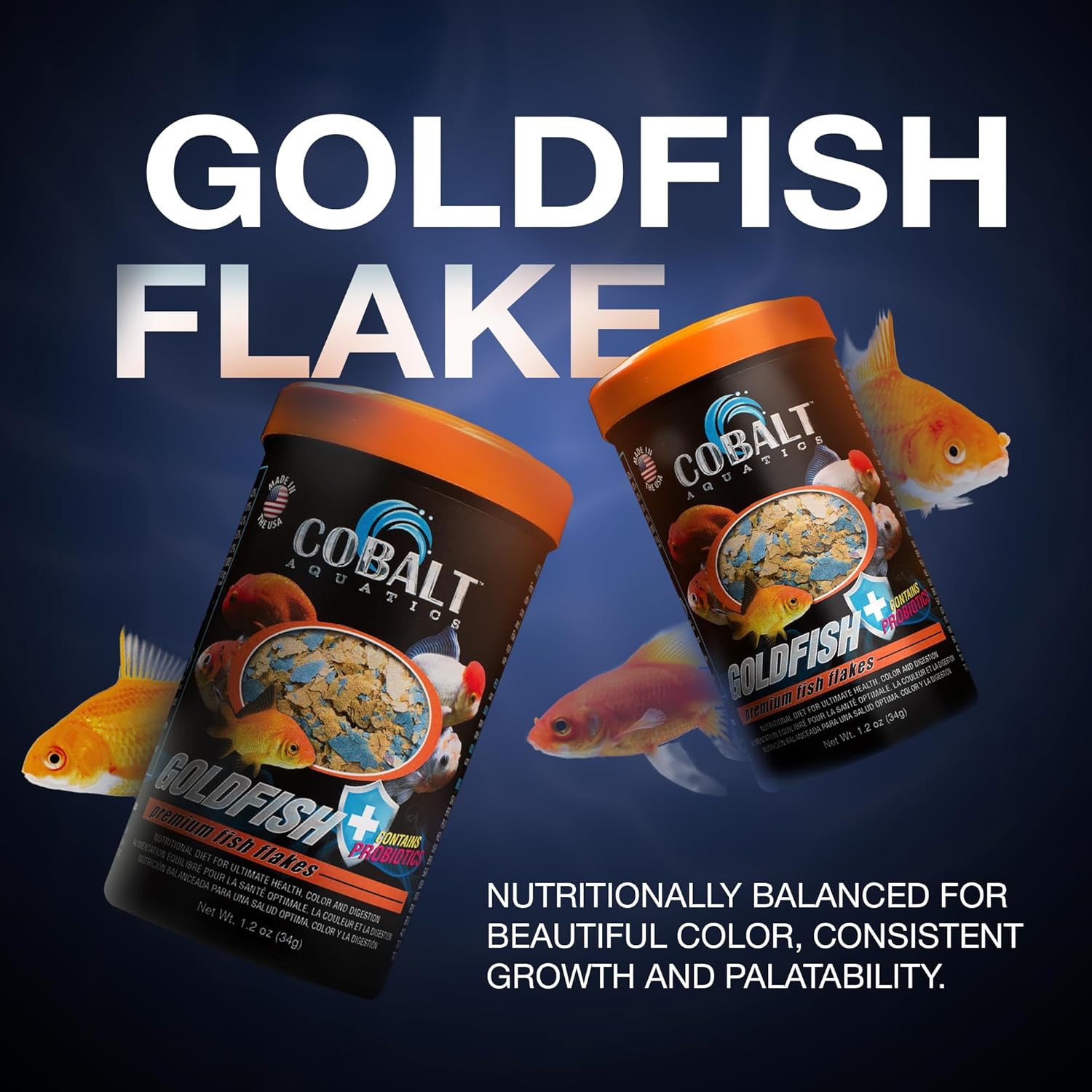 Cobalt Aquatics Goldfish Flakes, 1.2 oz - Premium Fish Food Balanced For Beautiful Color & Consistent Growth - For a Healthy Digestive & Immune System 3 81O3NX0E0wL. AC SL1500 - supfishing.co.uk